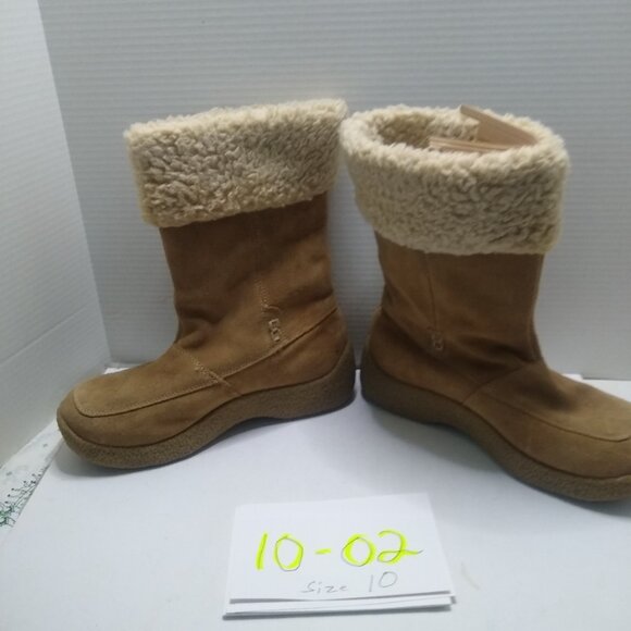 Women's Brown Suede Leather Boots size 10 - Picture 5 of 6